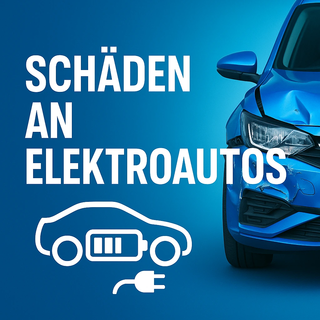 Elektroauto mit Unfallschaden wird von KFZ-Sachverständigem begutachtet