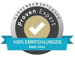 ProvenExpert Siegel - 100% Empfehlungen für Sachverständigenbüro Souleiman